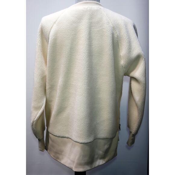NEW RALPH LAUREN FLEECE CREW SWEATER DOUBLE SIDED ZIP CREAM MSRP $145 - M - Picture 5 of 6